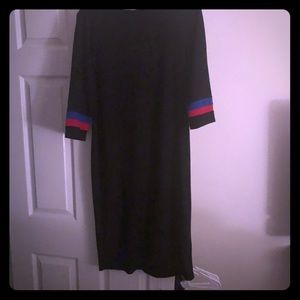 Zara mini dress with stripes on sleeves